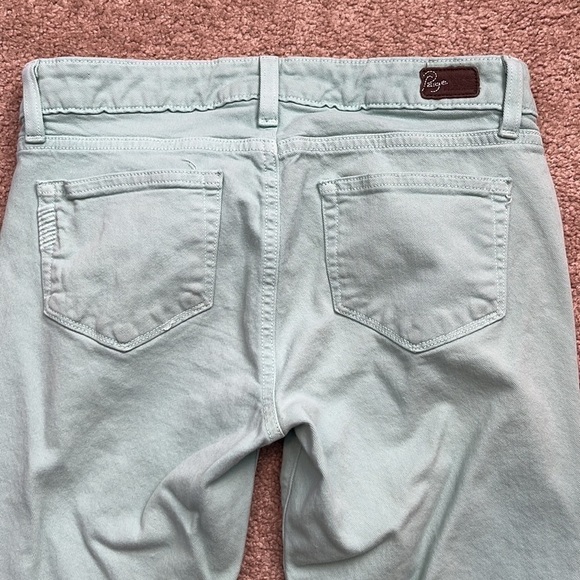 Paige Peg Skinny Pastel Green Jeans - Picture 4 of 10